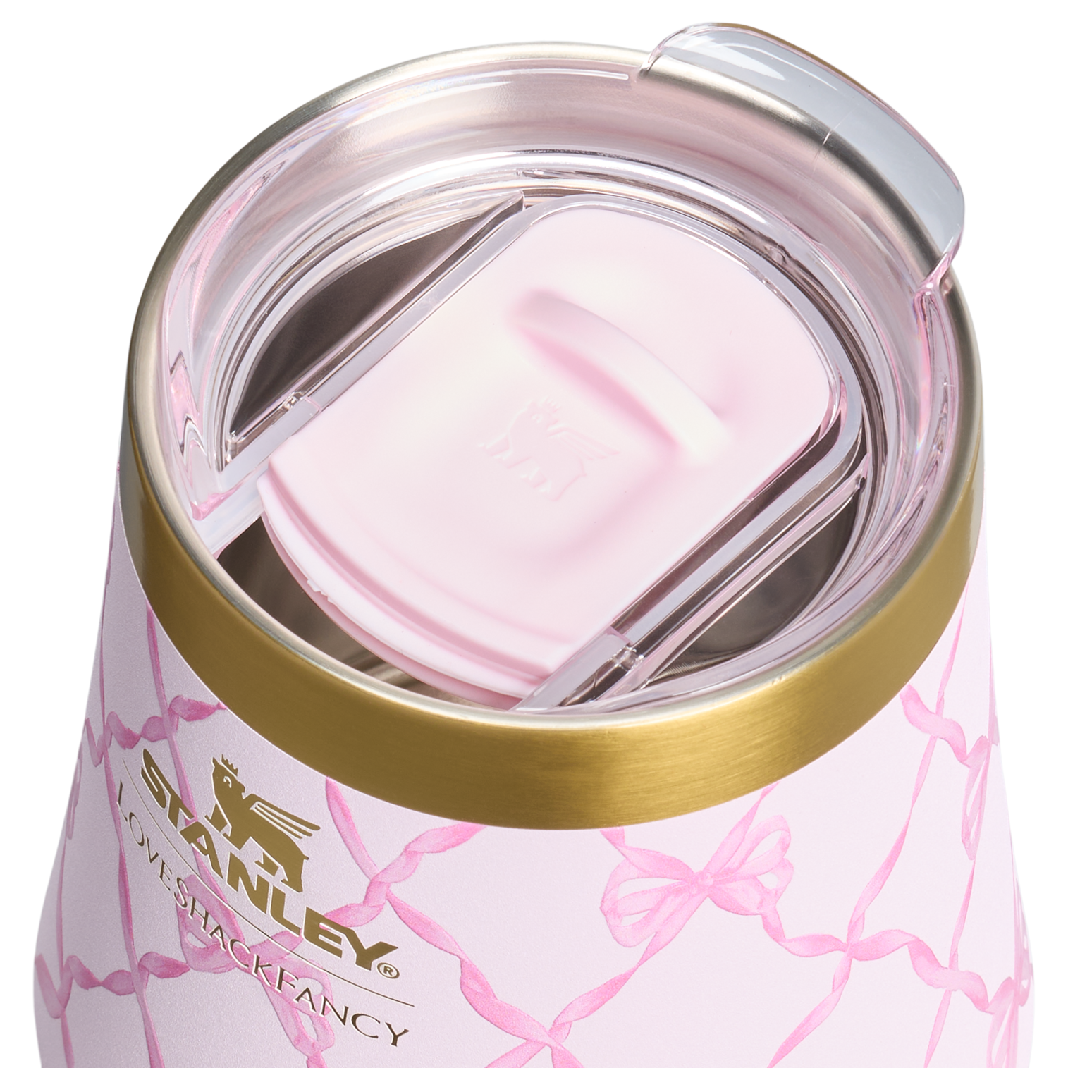 Flavor-Preserving Stanley 1913 x LoveShackFancy Holiday Reserve Wine Tumbler D367F - Elegant Stemless Vacuum Insulated Wine Tumbler Detail