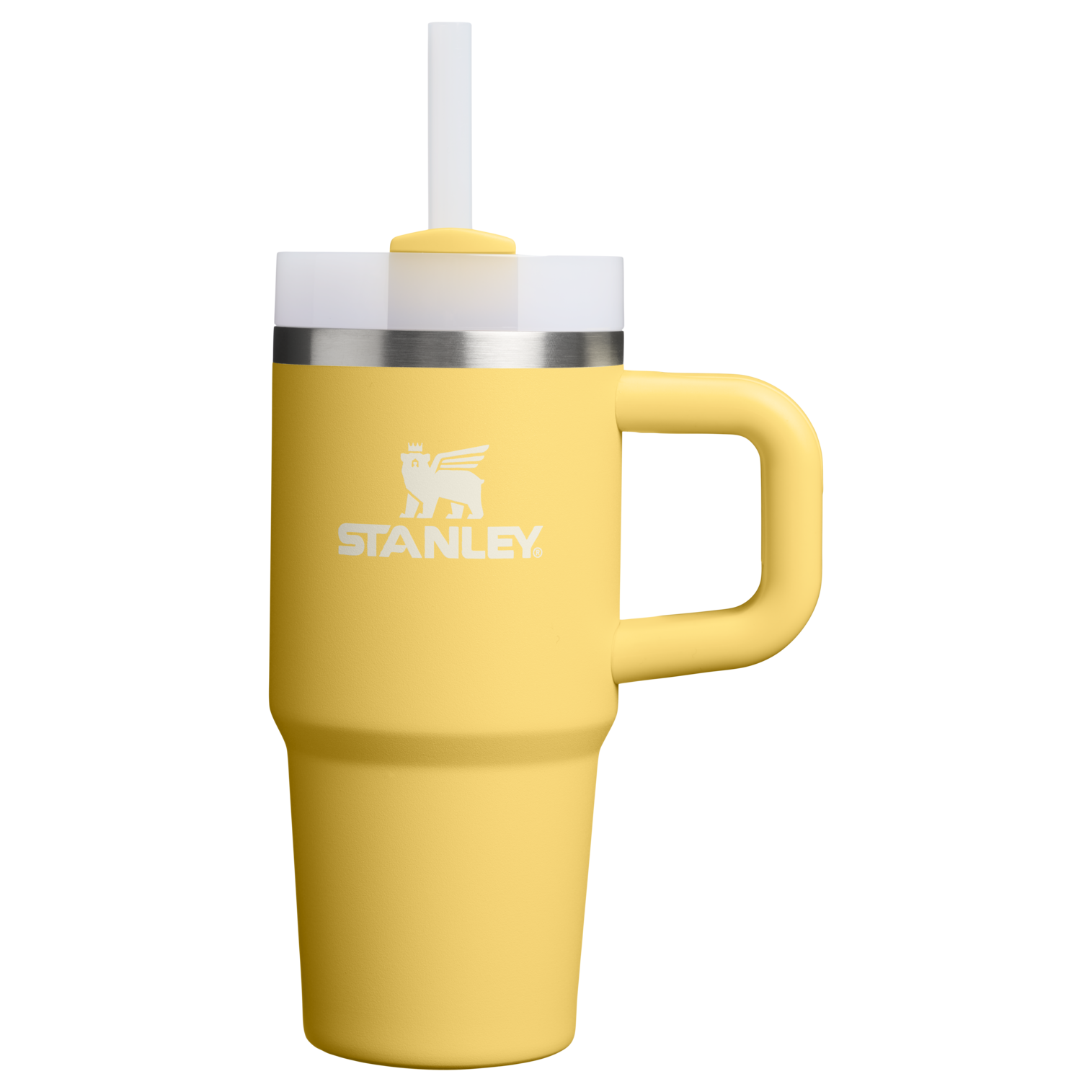 Double-Wall Vacuum The Quencher H2.O Flowstate Tumbler | Stanley Create D291F - Double-Wall Vacuum Insulated Travel Tumbler with Straw - Daffodil