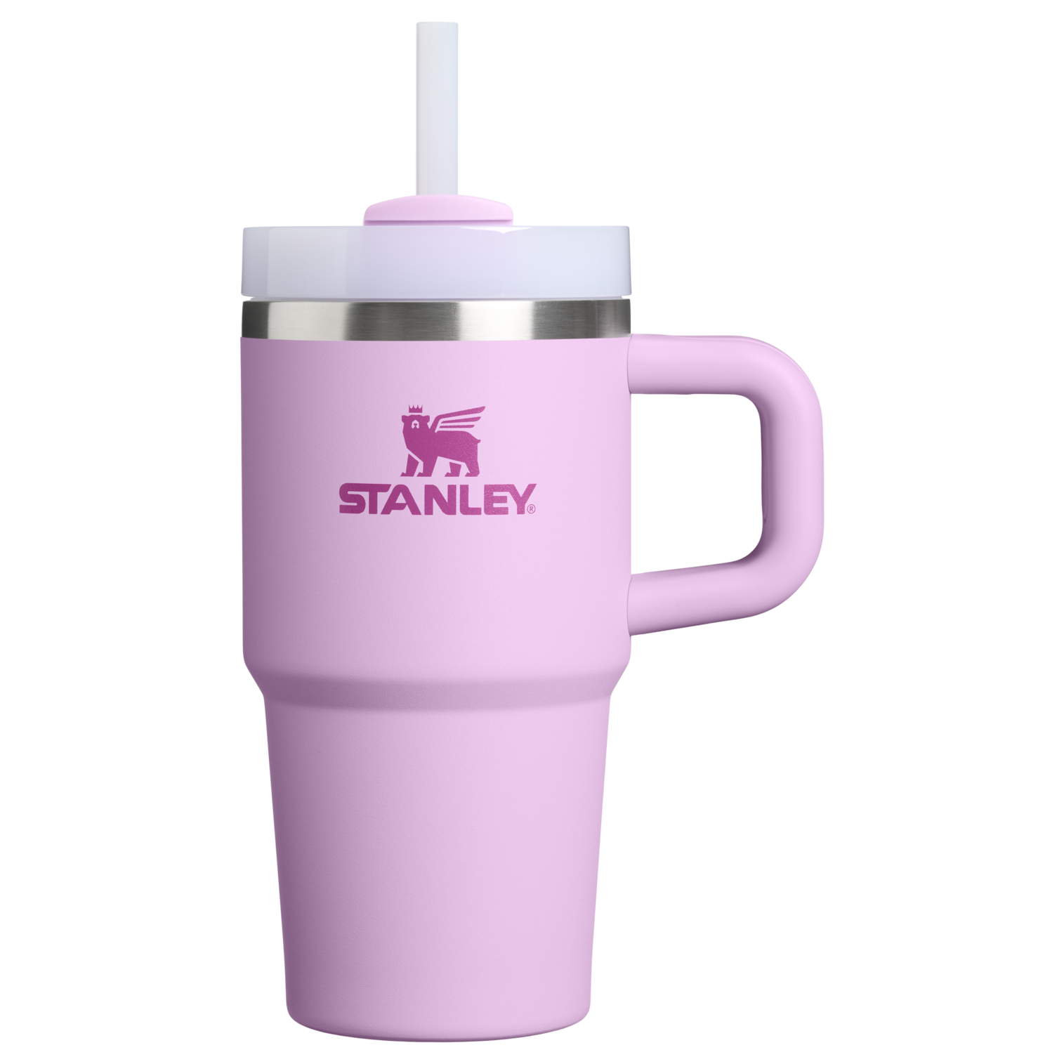 Large Capacity The Quencher H2.O Flowstate Tumbler | Stanley Create D274S - Double-Wall Vacuum Insulated Travel Tumbler with Straw - Soft Orchid