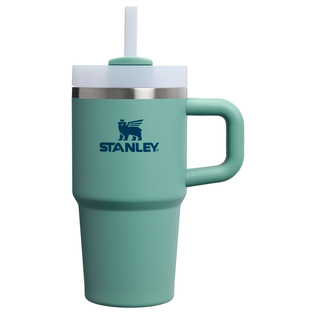 Large Capacity The Quencher H2.O Flowstate Tumbler | Stanley Create D274S - Double-Wall Vacuum Insulated Travel Tumbler with Straw - Spring Green