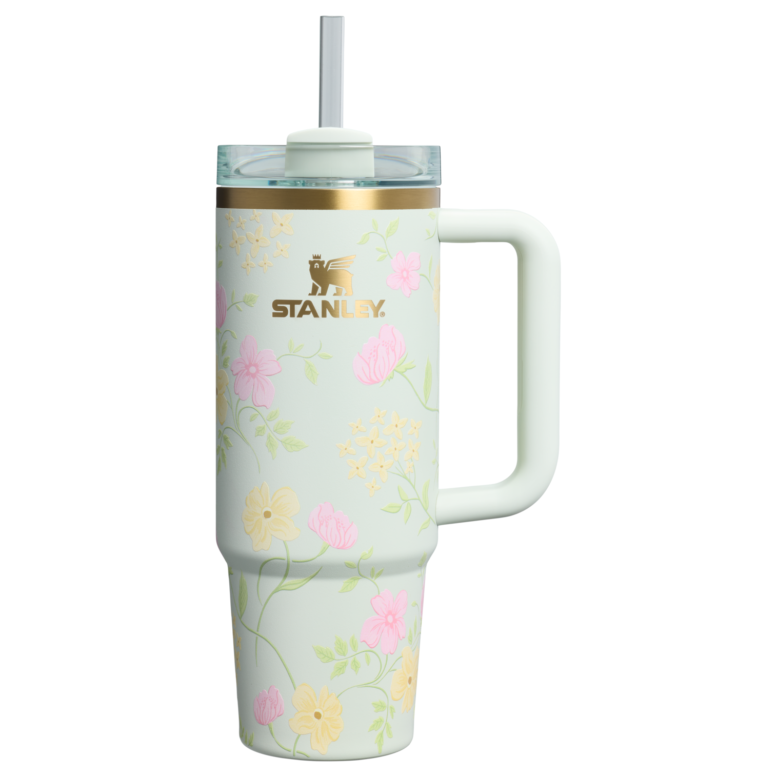 Car-Cup Friendly The Easter Quencher H2.0 Flowstate Tumbler D257F - Premium Stainless Steel Straw Cup for All-Day Hydration - Spring Blossoms