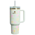 Car-Cup Friendly The Easter Quencher H2.0 Flowstate Tumbler D256K - Premium Stainless Steel Straw Cup for All-Day Hydration - Spring Blossoms