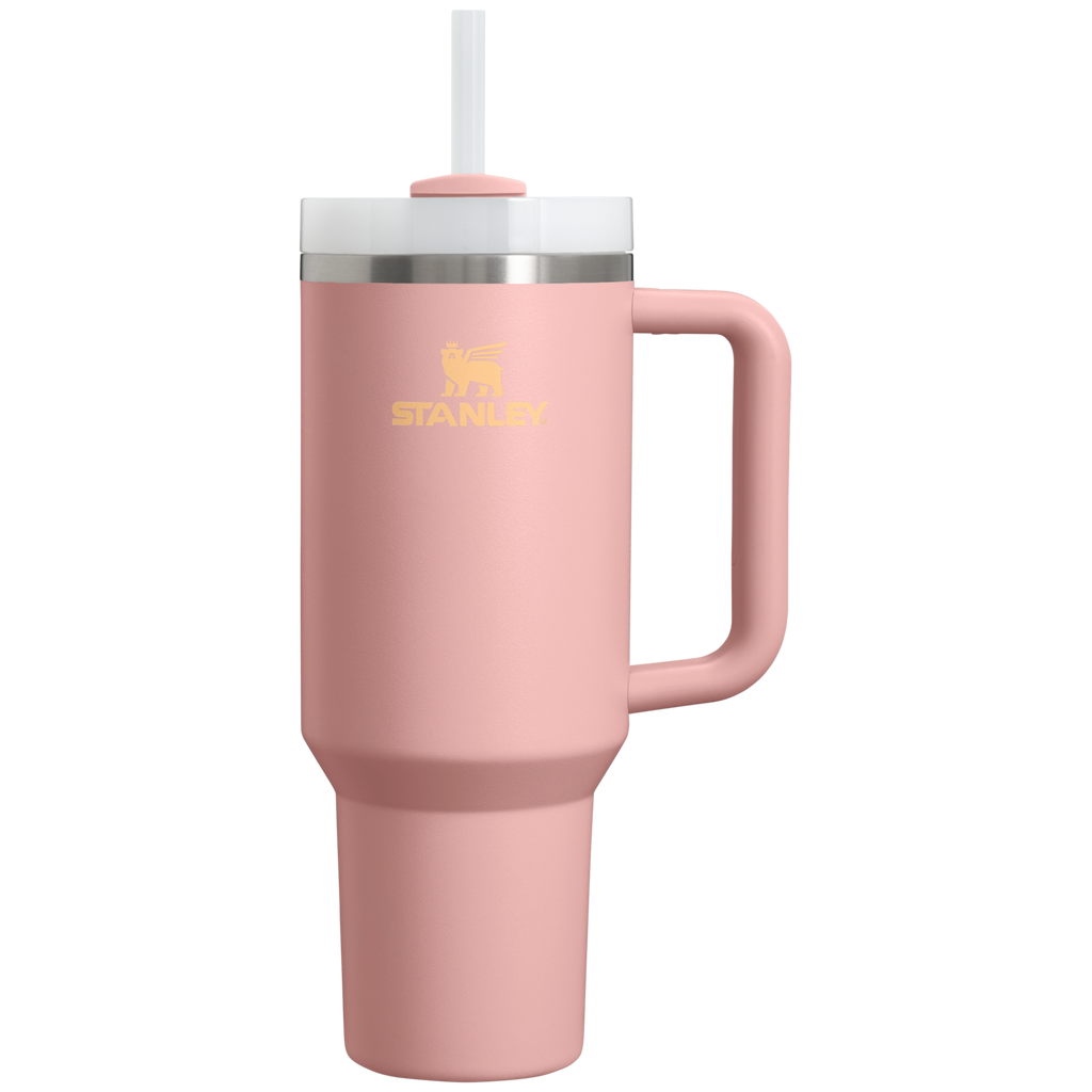 Car-Cup Friendly The Quencher H2.0 Flowstate Tumbler  | Stanley Create D332L - 40oz Large Capacity Car-Cup Friendly Quencher - Peach Rose