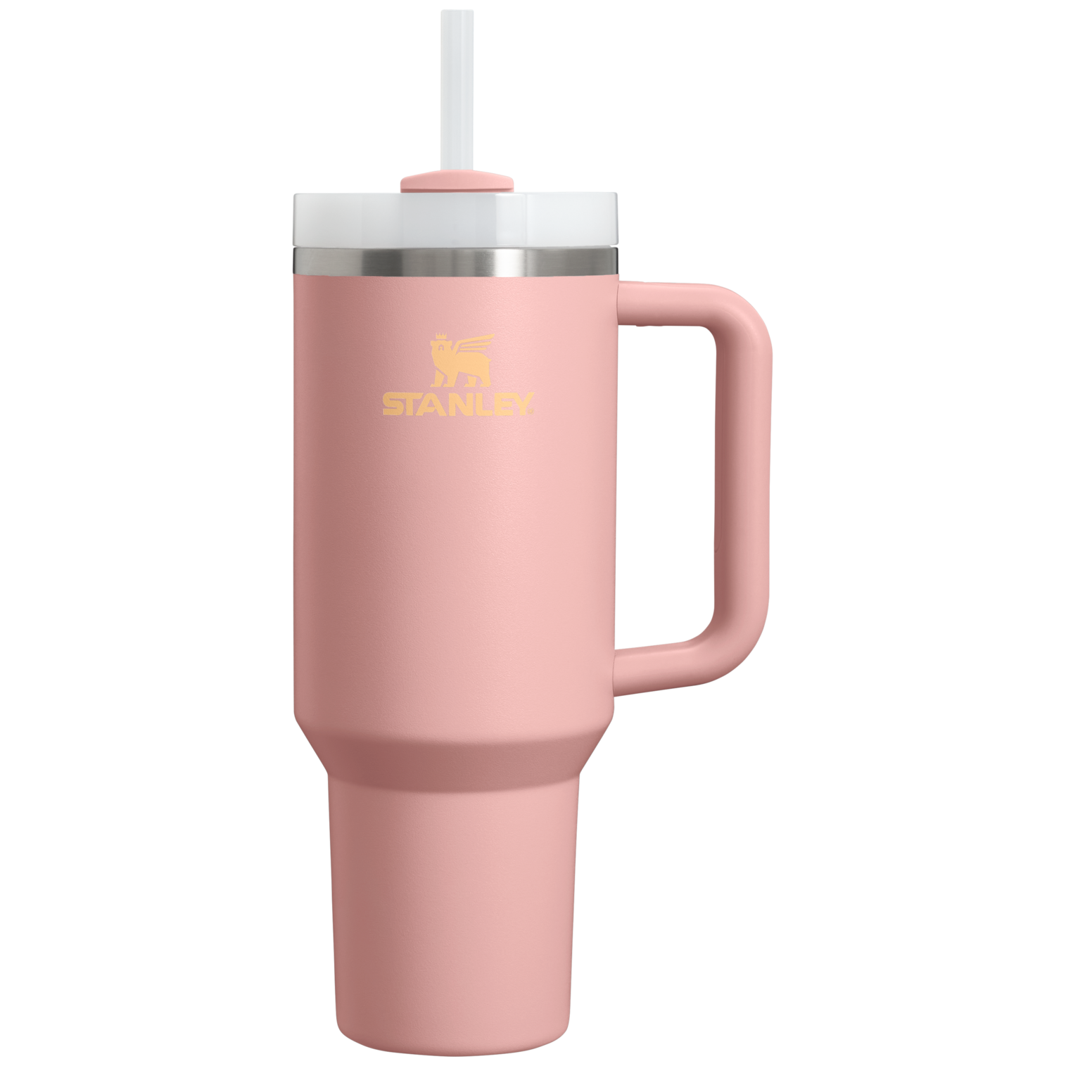 Car-Cup Friendly The Quencher H2.0 Flowstate Tumbler  | Stanley Create D332L - 40oz Large Capacity Car-Cup Friendly Quencher - Peach Rose