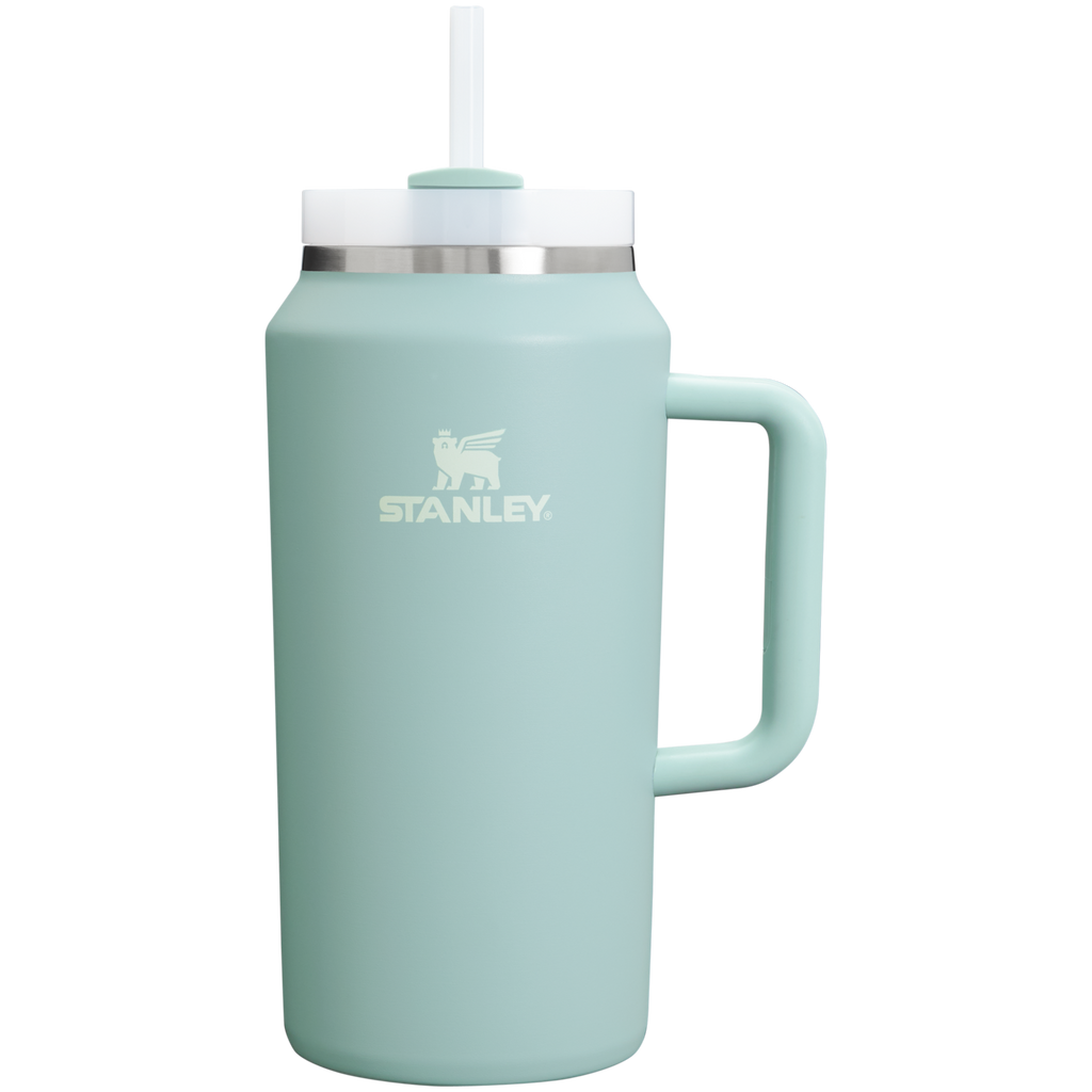 Insulated Travel The Quencher H2.0 Flowstate Tumbler D033Q - Double-Wall Vacuum Insulated Travel Tumbler with Straw - Seafoam
