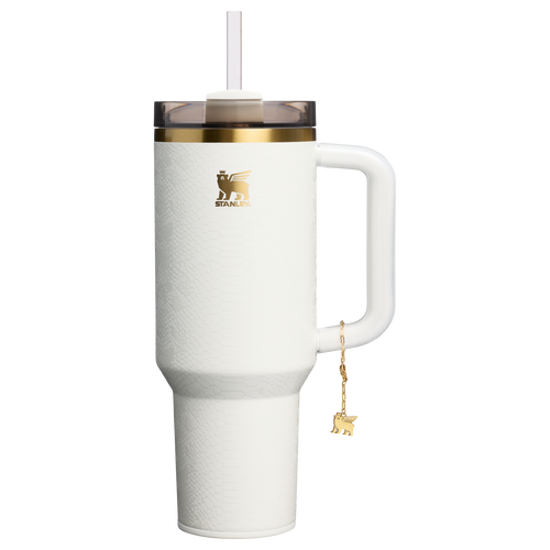 Car-Cup Friendly The Quencher Luxe H2.0 Flowstate Tumbler D170A - Premium Stainless Steel Straw Cup for All-Day Hydration - Pale Stone Snakeskin
