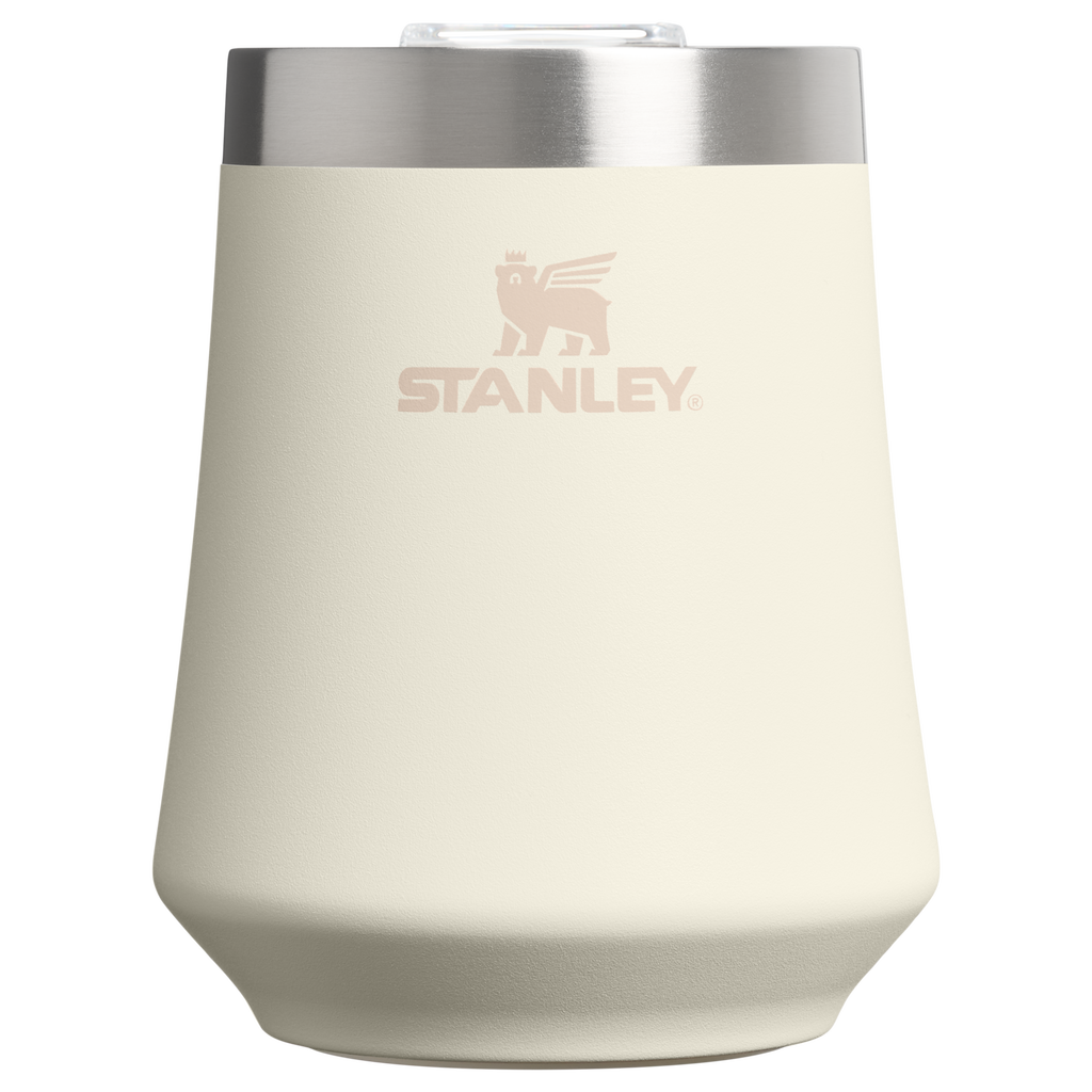 Shatterproof Luxury The Reserve Wine Tumbler D125V - Elegant Stemless Vacuum Insulated Wine Tumbler - Cream