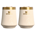 Premium Matte The Cheers & Cheer Reserve Wine Tumbler | 2-pack D190T - Premium Insulated Egg-Shaped Wine Glass for Outdoors - Birch Woodgrain