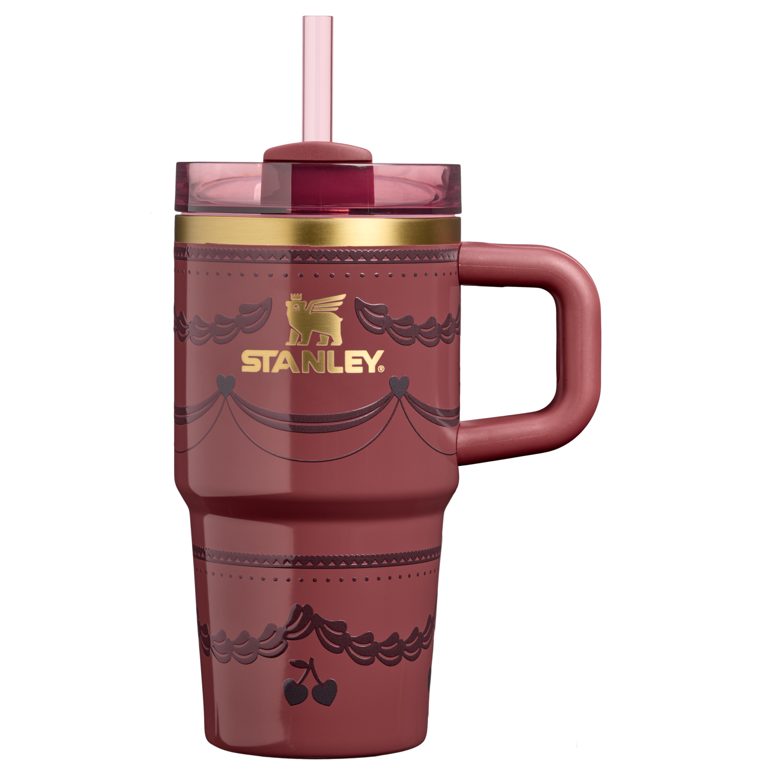 Double-Wall Vacuum The Valentine’s Day Quencher H2.0  Flowstate Tumbler D234X - 40oz Large Capacity Car-Cup Friendly Quencher - Red Velvet Cake