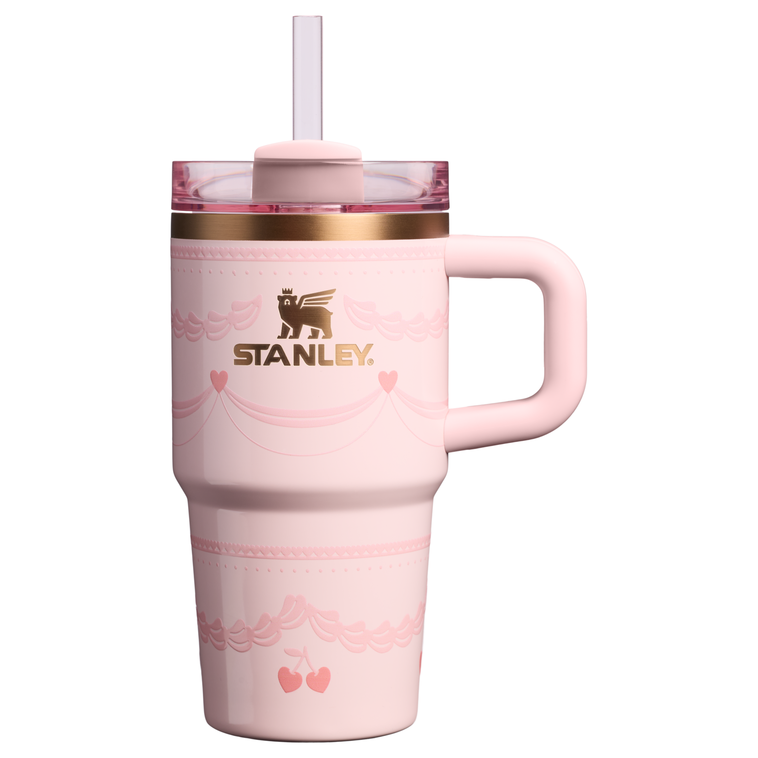 Double-Wall Vacuum The Valentine’s Day Quencher H2.0  Flowstate Tumbler D234X - 40oz Large Capacity Car-Cup Friendly Quencher - Pink Velvet Cake