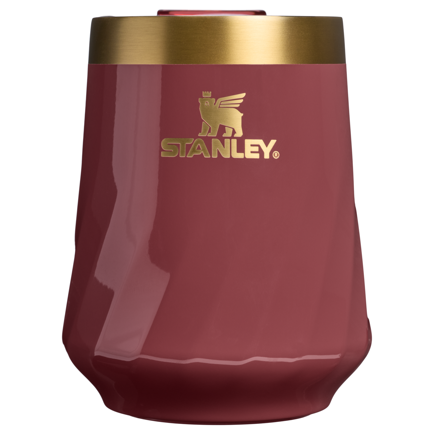 Premium Matte The Valentine’s Day Textured Reserve Wine Tumbler D233K - Premium Insulated Egg-Shaped Wine Glass for Outdoors - Red Velvet Gloss