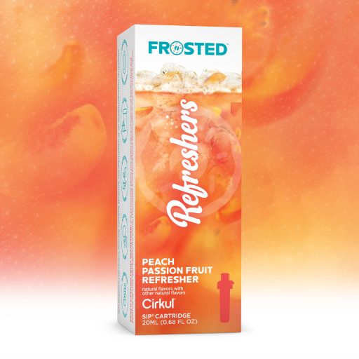 Zero-Calorie Frosted Peach Passion Fruit Refresher D3BS - Vitamin-Infused Natural Refreshing Flavor Core - Default Title