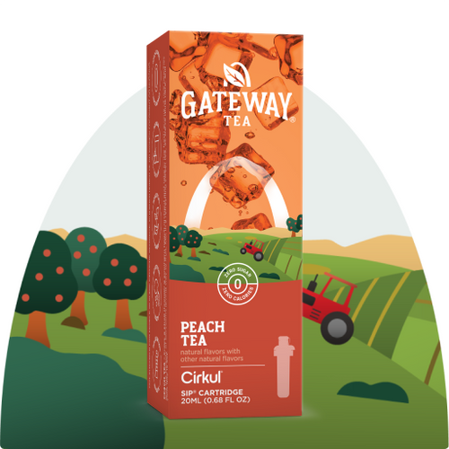 Natural Fruit Flavored Gateway Peach Tea 97HL - Zero-Calorie Multi-Flavor Sip Pods for Water Bottle - Default Title