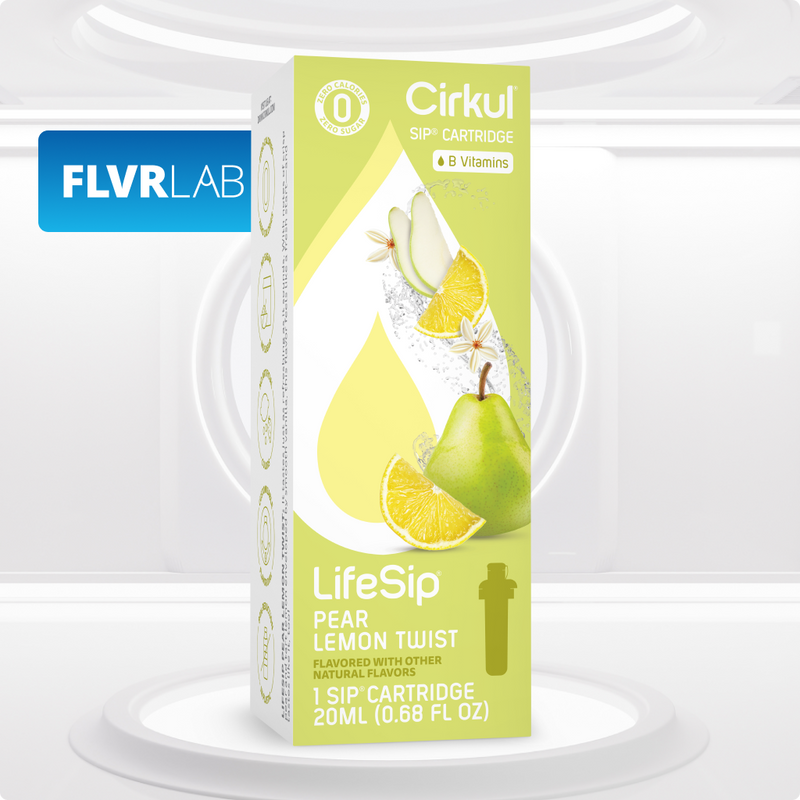 Sugar-Free LifeSip Pear Lemon Twist L82Z - Vitamin-Infused Natural Refreshing Flavor Core Detail